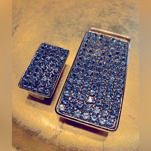 Blue Rhinestone Belt Buckle | Beautiful Elegant Set